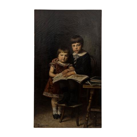 DEFREGGER, FRANZ VON (1835-1921), „Geschwister-Portrait“