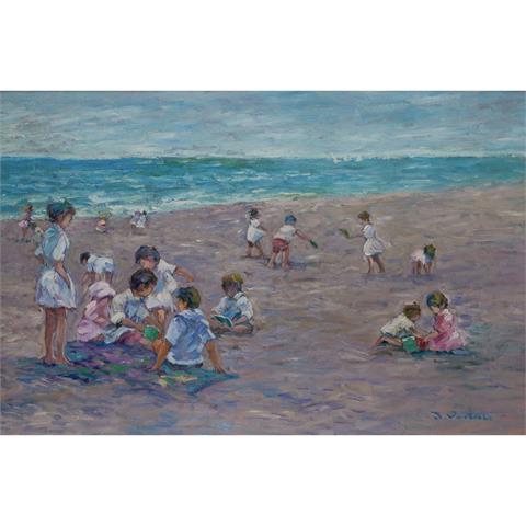 DEVEAU, JACQUES (geb. 1937), „Spielende Kinder am Strand“