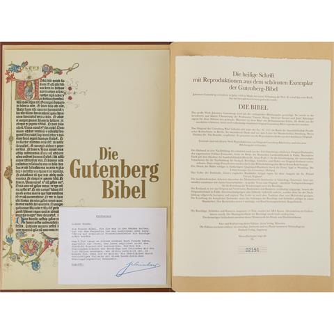 PRACHTBIBEL DES ALTEN UND NEUEN TESTAMENTES; DIE GUTENBERG BIBEL