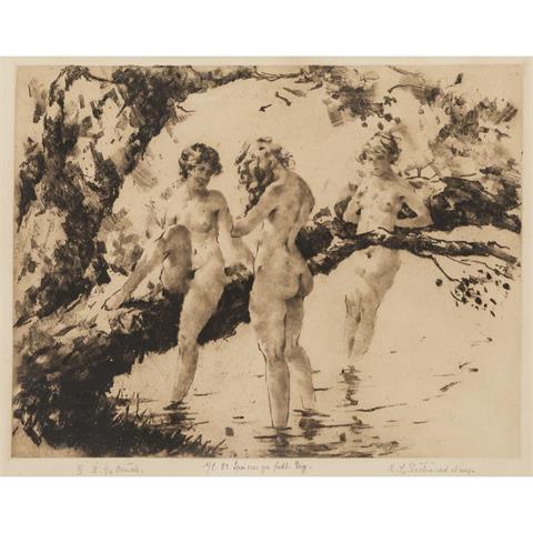 EULER, EMIL LUDWIG (1878-1955), "Drei badende junge Frauen",