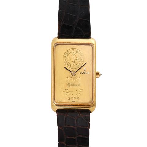 CORUM 15g Goldbarren Armbanduhr, ca. 1980er Jahre.