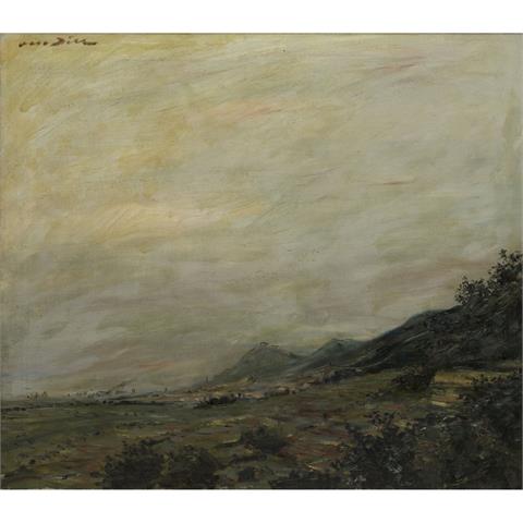 DILL, OTTO (1884-1957), "Weite Landschaft mit seitlicher Hügelkette",
