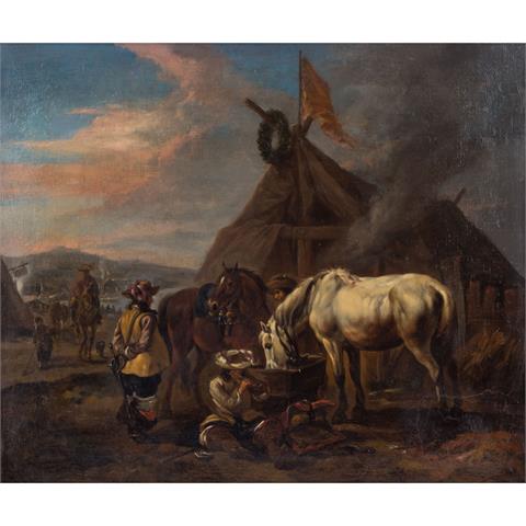 BLOEMEN; PIETER VAN (1657-1720) Werkstattnachfolge des "Rast im Zeltlager"