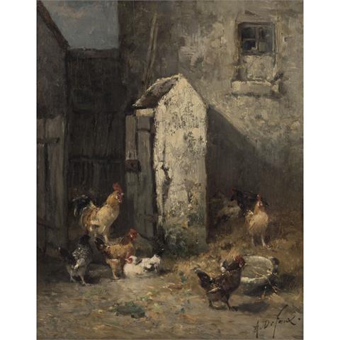DEFAUX, ALEXANDRE (1826-1900)"Hühnerhof"