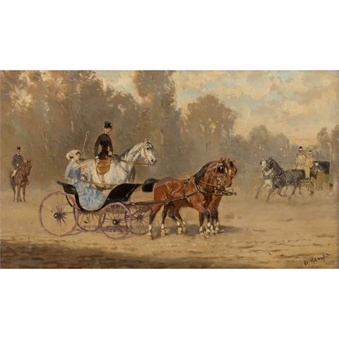 RITTER VON BENSA, ALEXANDER II (1820-1902) "Ausfahrt im Bois de Boulogne"