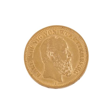 Württemberg/GOLD - 20 Mark 1872 F,