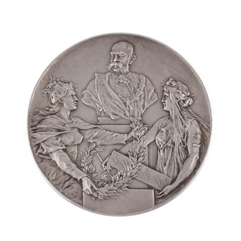 Österreich - Franz Joseph I., Silbermedaille 1898 auf as 50-jährige