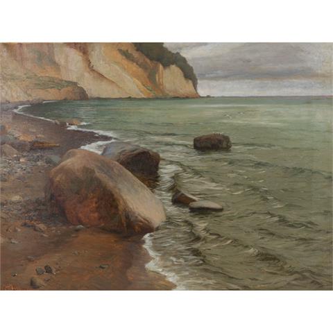 BOEHME, KARL (1866-1939), "Felsiger Strand vor Steilküste",