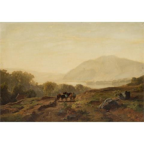 STARKENBORGH, JACOBUS NICOLAS TJARDA VAN (auch Starckenborgh, 1822-1895) "Gebirgige Sommerlandschaft"