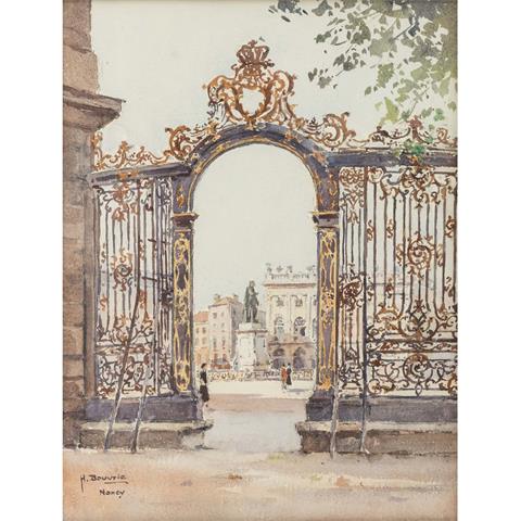 BOUVRIE, HENRY (1896-?), "Nancy, Place Stanislas (vue de la Pépinière)",