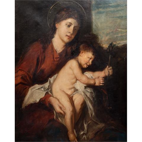 GAISSER, MAX (Augsburg 1857-1922 München), "Madonna mit Kind",