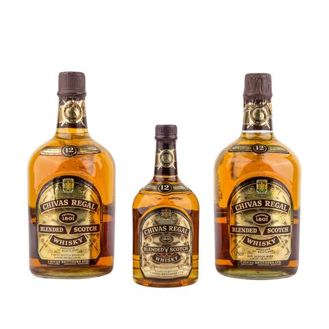 3 Flaschen Blended Scotch Whisky CHIVAS REGAL 12 years,
