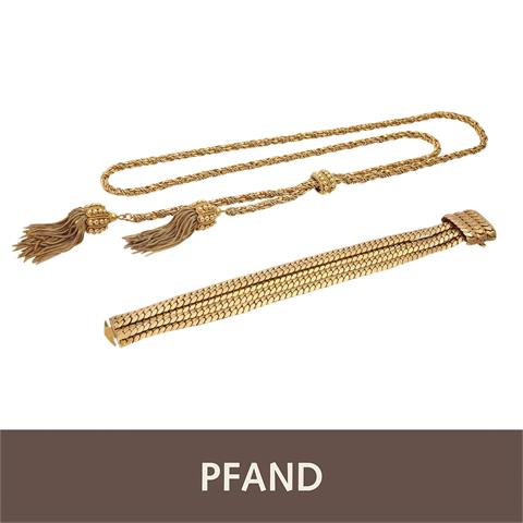 PFANDAUKTION - 1 Armband,  Flachpanzer, 1 Collierkette