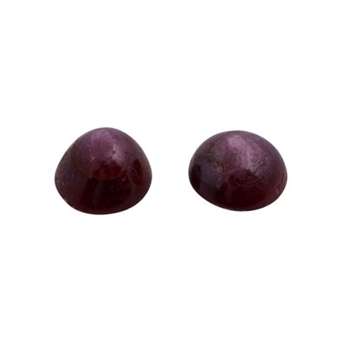 Konvolut 2 violette Sternsaphire ca. 12,6 ct,