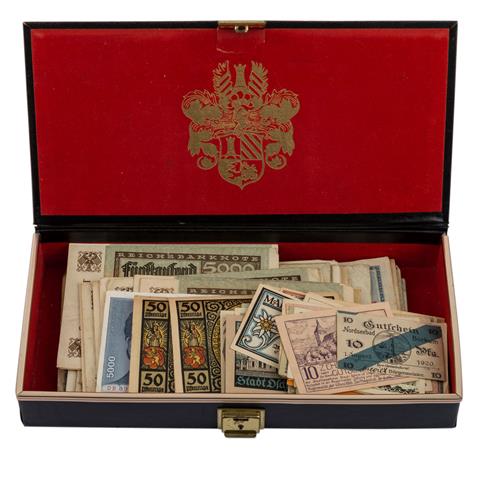 Deutschland vor 1924 - Konvolut Banknoten,