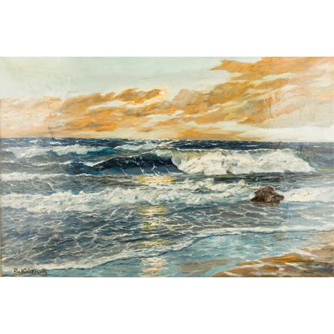 KALCKREUTH, PATRICK VON (1892-1970), "Brandungswellen am Strand",