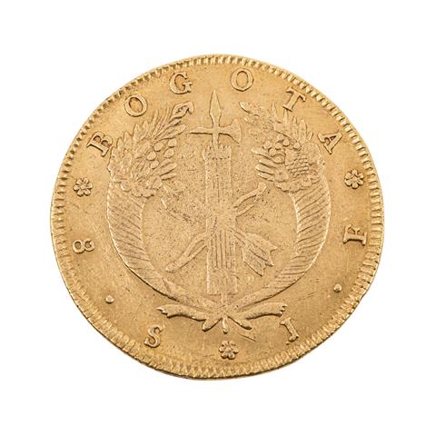 Kolumbien/GOLD - 8 Escudos 1824 J.F. Bogota,