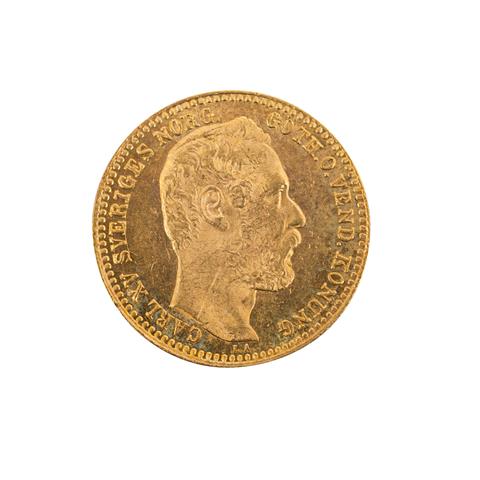 Schweden/Gold - 1 Carolin / 10 Francs 1868, Carl XV., ss+,