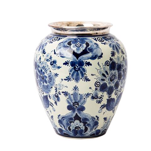 HERMANN BAUER Vase mit 925 Silber-Montur, 20. Jh..