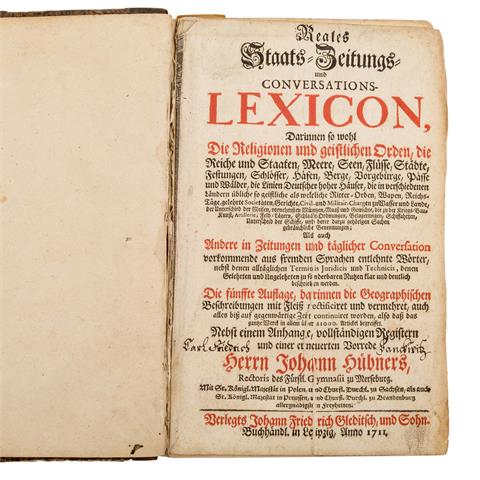 "Reales Staats-Zeitungs-und Conversations-Lexikon", Leipzig 1711 -