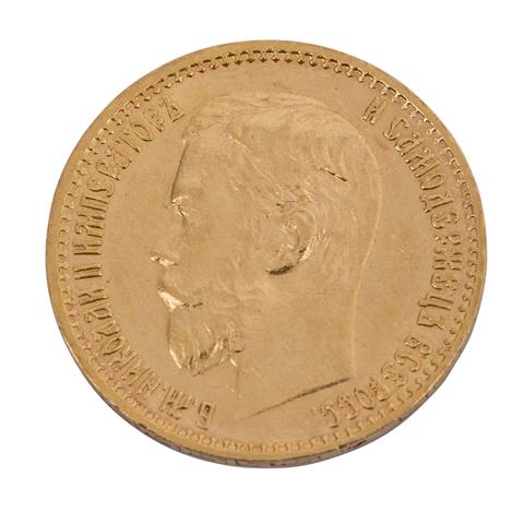 Russland/GOLD - 5 Rubel 1898 r, Nikolaus II.