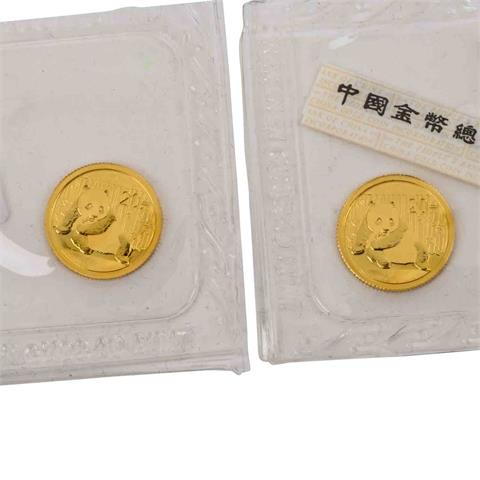 China/GOLD - 2 x 20 Yuan 2015 Panda,