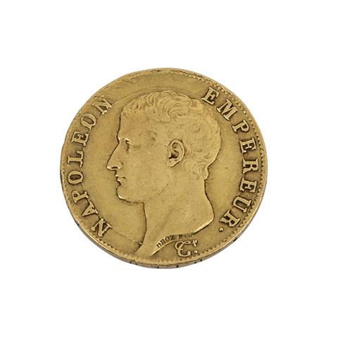 Frankreich/Gold - 40 Francs 1806/A, Napoleon Empereur, ss,
