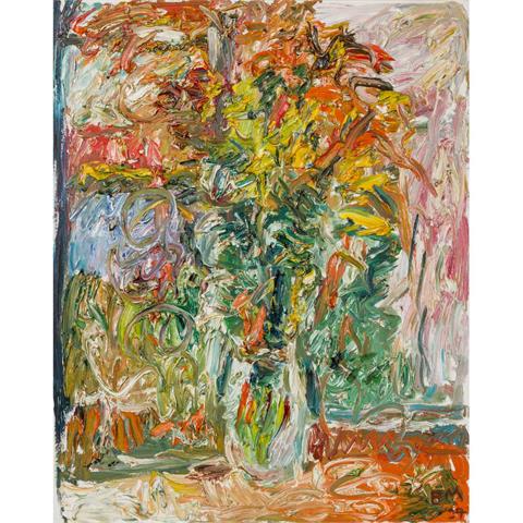 MAHRINGER, BERTHOLD (geb. 1950), "Gelb, roter Blumenstrauß",