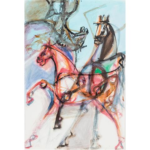 ROTT, das ist LUIGI ROTTONARA (Italien. Künstler 20./21. Jh.), "Pferde",