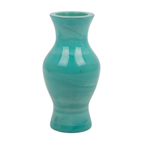 Vase aus türkisfarbenem Pekingglas. CHINA, 20. Jh..