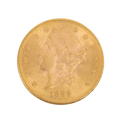 USA/GOLD - 20 Dollars 1896 S Liberty Head,