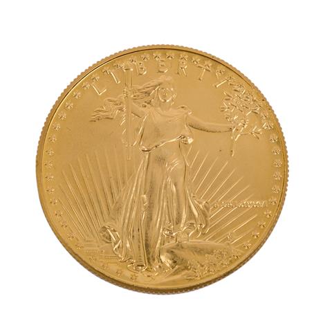 USA/GOLD - 50 Dollars 1986, vz-stgl., American Eagle,