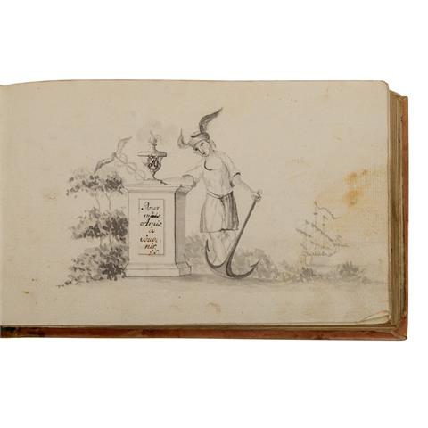 Poesiealbum um 1796 DENKMAL DER FREUNDSCHAFT,