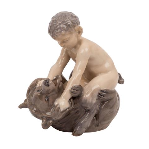 ROYAL COPENHAGEN, Porzellanfigur „Faun mit Bär“