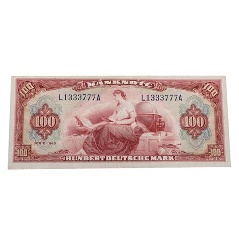 Deutschland, Aliiierte Besatzung - Banknote 100 Deutsche Mark Serie 1948,