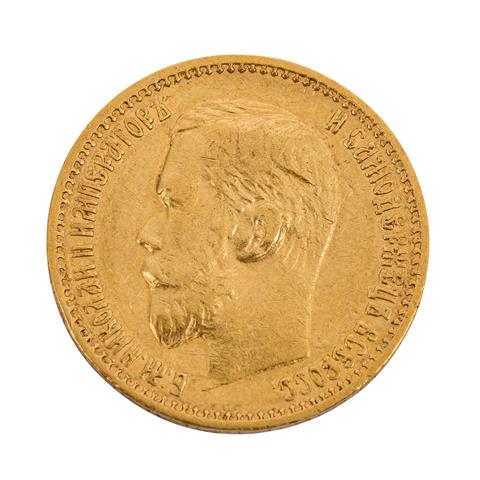 Russland - 5 Rubel 1898/r, Gold,