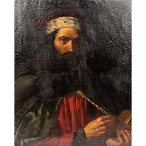 BATTI, E. (italienischer Maler 19. Jh.), "Portrait des Medicus Johann Sanguinacius MCCCXIV (?)",