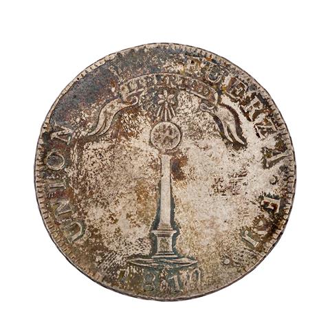 Republik Chile - 1 Pesos 1817/FJ, Santiago, Vulkanpesos,