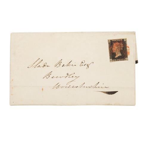 Grossbritannien - 1841, Black Penny auf Trauerbrief,