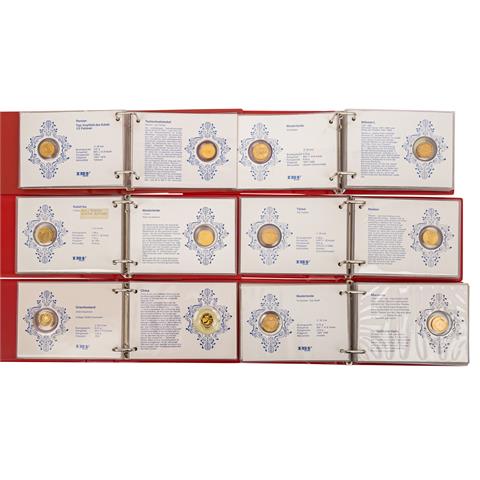 Herausragende, ältere BW Bank Goldmünzen Sammlung in 6 Bänden,