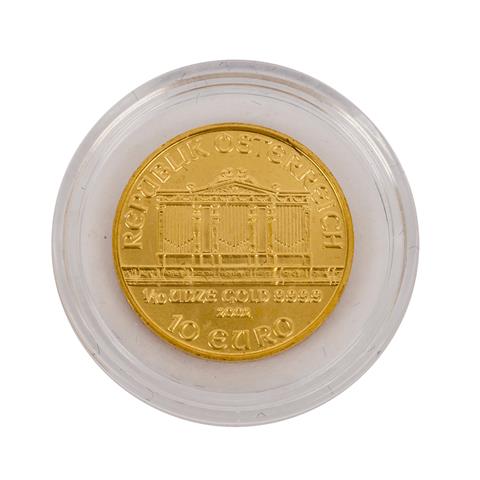 Österreich - 10 Euros 2002, 1/10 Unze GOLD,