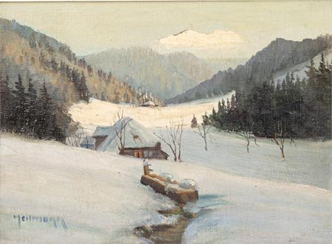 HEILMANN, KARL (1881-1935) "Verschneite Schwarzwaldlandschaft"