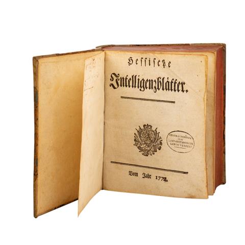 Hessische Intelligenzblätter, Sammelband der Jahre 1772-1775 -