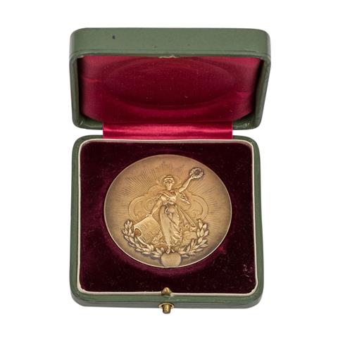 Dt. Kaiserreich - Vergoldete Preismedaille in Silber für beste Leistungen 1903,