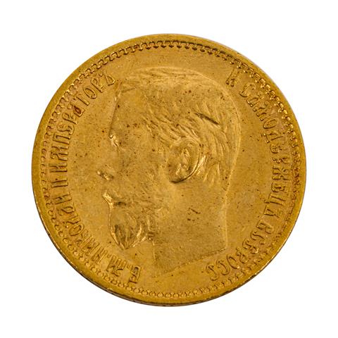 Russland/GOLD - 5 Rubel 1899 r Nikolaus II.,