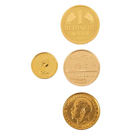 GOLDLOT 4 Münzen, darunter