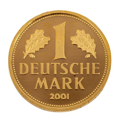 BRD - 1 Deutsche Mark 2001 A in Gold,