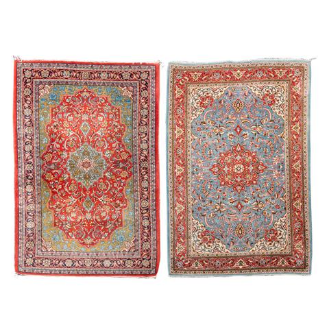Zwei Orientteppiche. SAROUGH/IRAN, 20. Jh., jeweils ca. 217x135 cm.