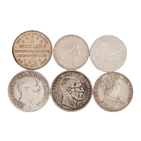 Altdeutschland - Kleinkonvolut von 6 Münzen,