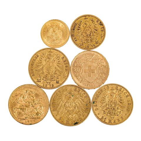 GOLDLOT ca. 40 g fein mit u.a. Münzen des Dt. Kaiserreichs,